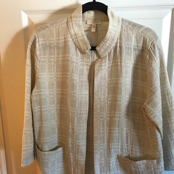 Eileen Fisher Linen/Cotton Jacket - Picture 1 of 4